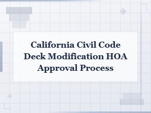 California Deck Modification Hoa Approval Process
