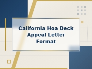 How to Appeal an Hoa Deck Denial in California
